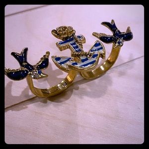 Nautical Double Ring- Betsey Johnson